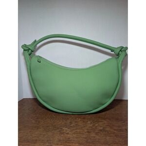 Typo Shoulder Bag Women Apple Green Excellent Crescent Knotted Handle Hobo Bag
